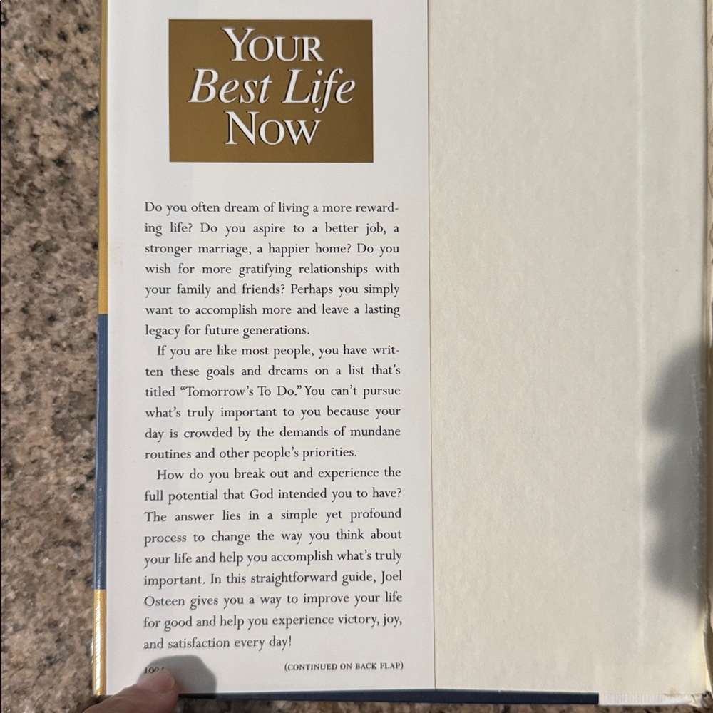 Your Best Life Now by Joel Osteen Hardcover - Picture 3 of 3